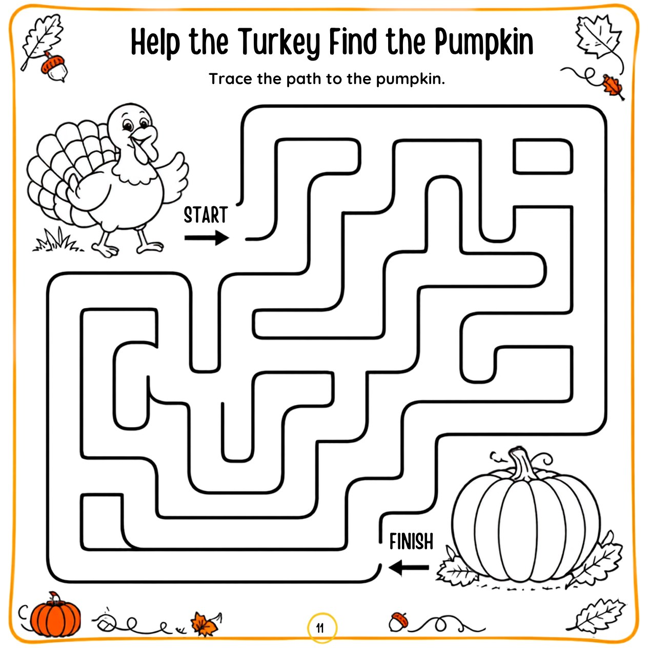 Free printable Thanksgiving activity page 43 — print and color