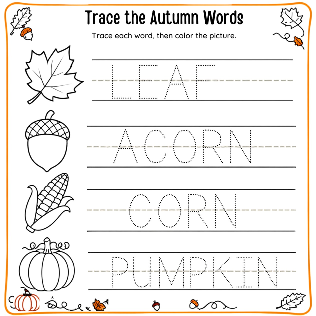 Free printable Thanksgiving activity page 53 — print and color