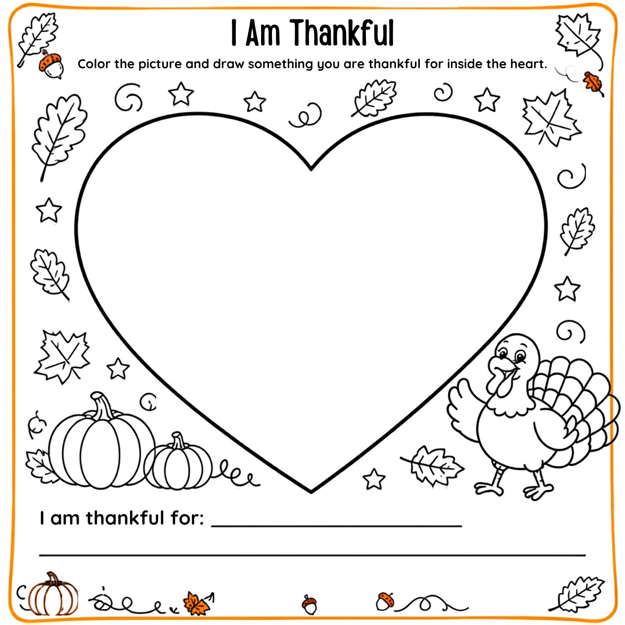 Free printable Thanksgiving activity page 59 — print and color