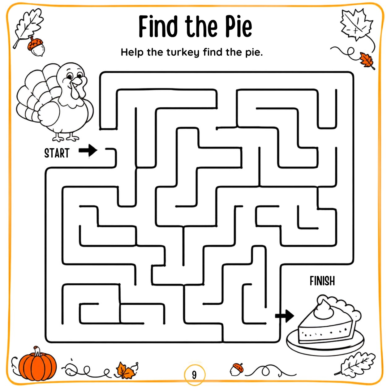 Free printable Thanksgiving activity page 29 — print and color
