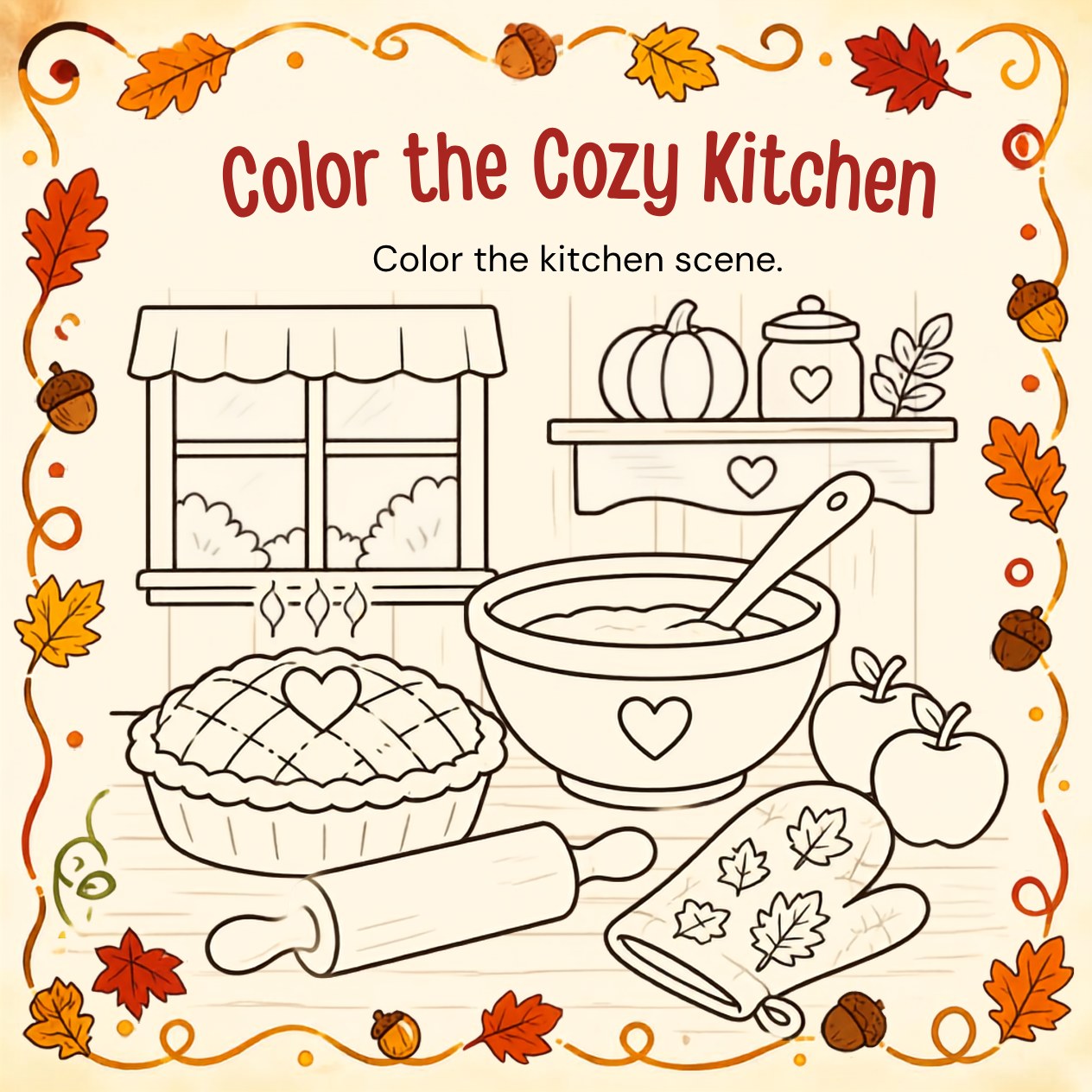Free printable Thanksgiving activity page 14 — print and color