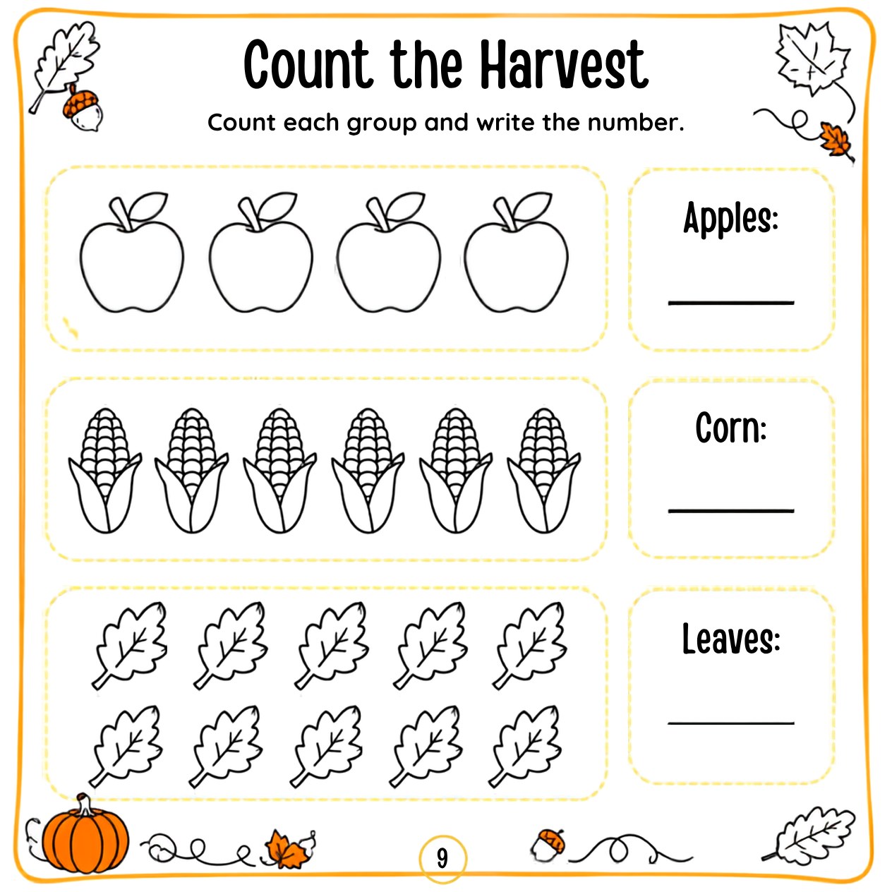 Free printable Thanksgiving activity page 27 — print and color