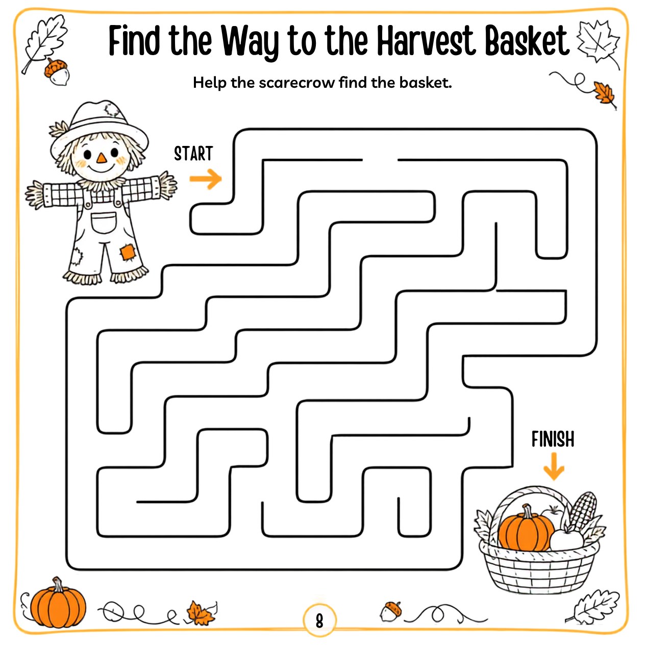 Free printable Thanksgiving activity page 21 — print and color
