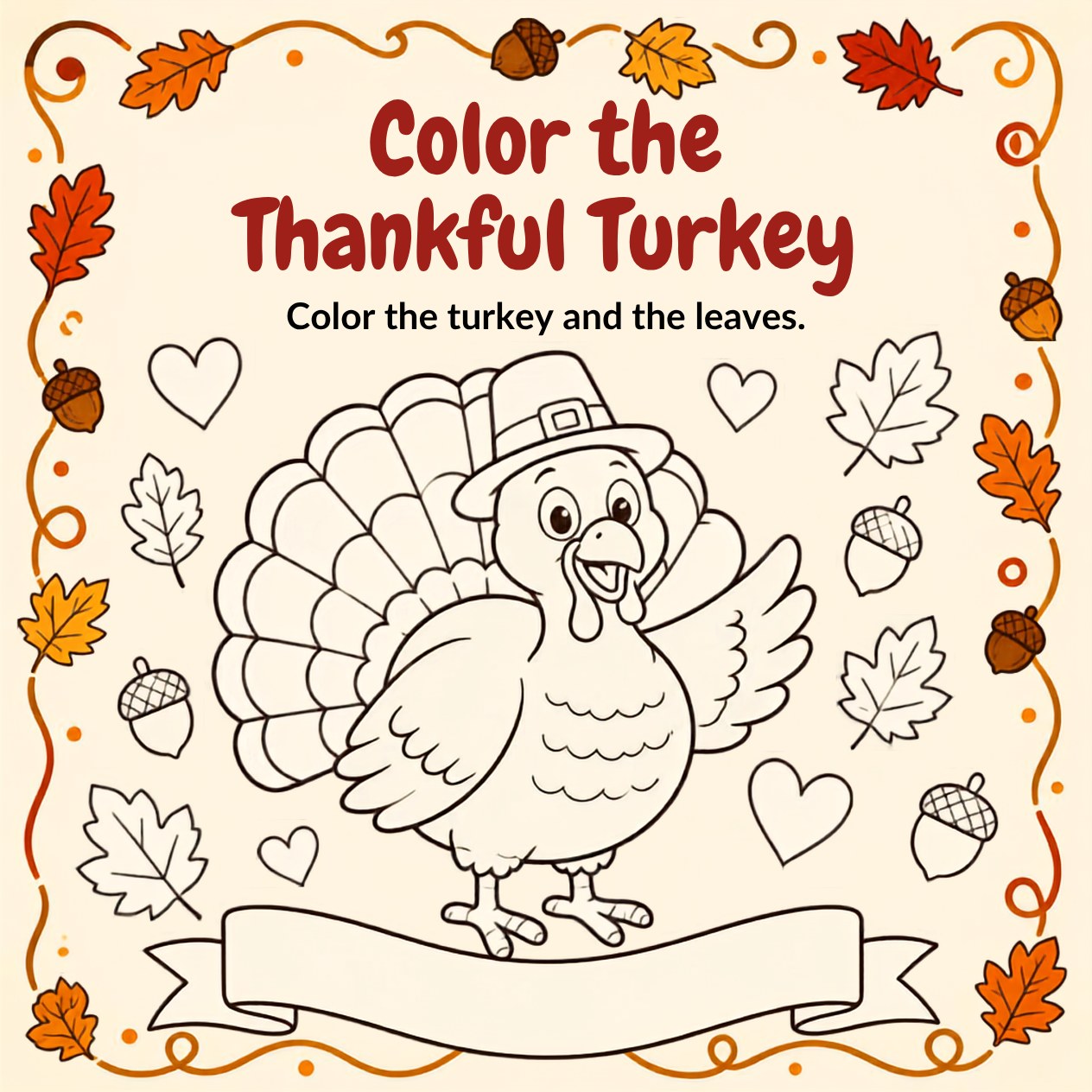 Free printable Thanksgiving activity page 15 — print and color