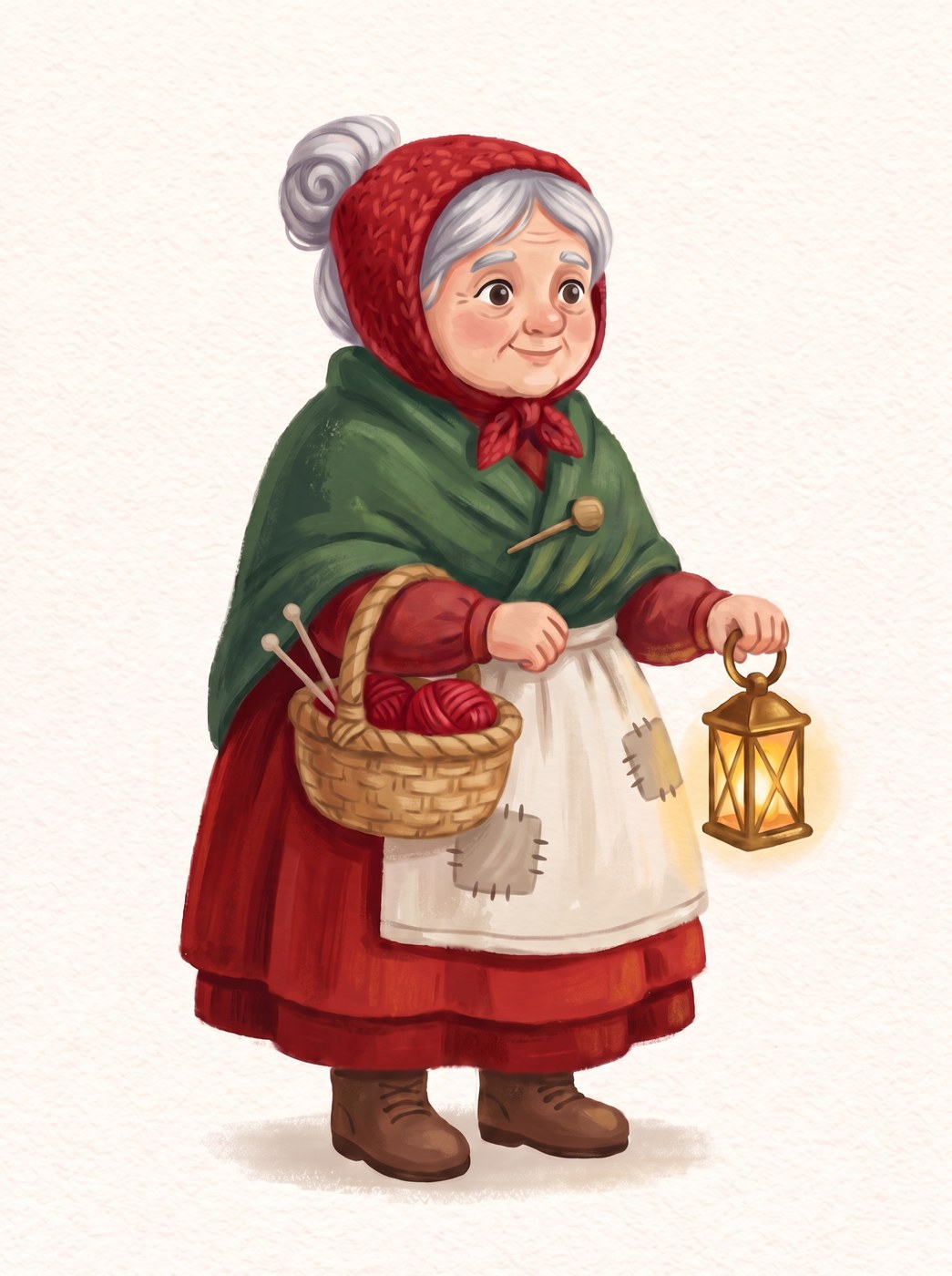 Mrs. Claus, Lantern-keeper and knitter, from the Timblemoon books