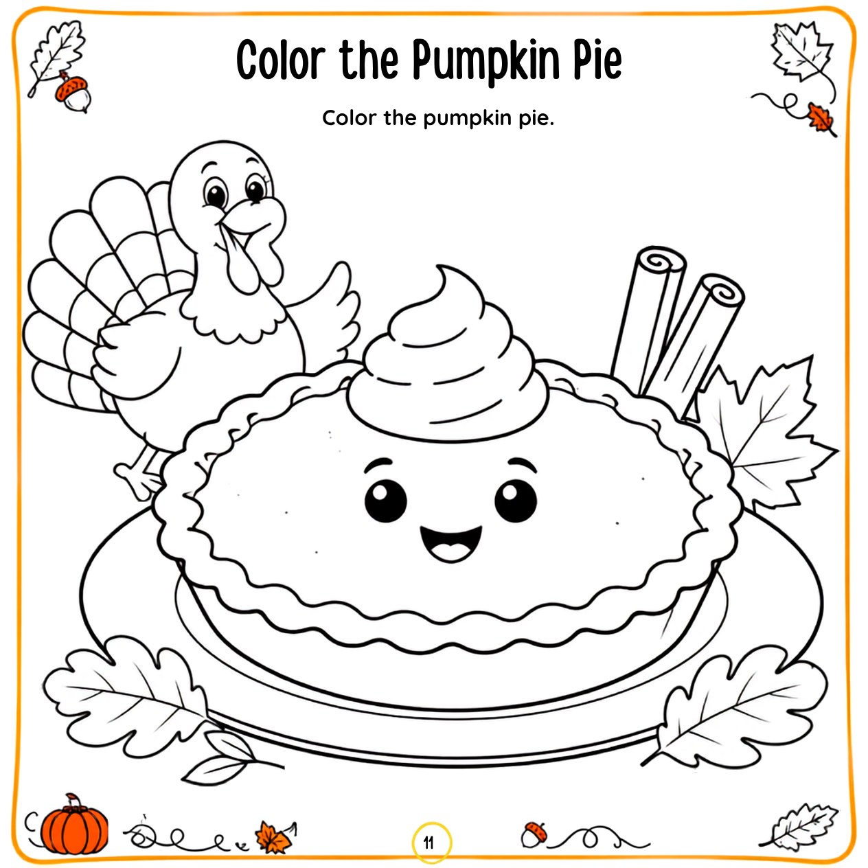 Free printable Thanksgiving activity page 42 — print and color