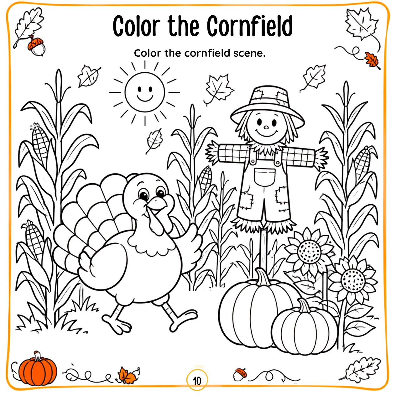 Free printable Thanksgiving activity page 35 — print and color
