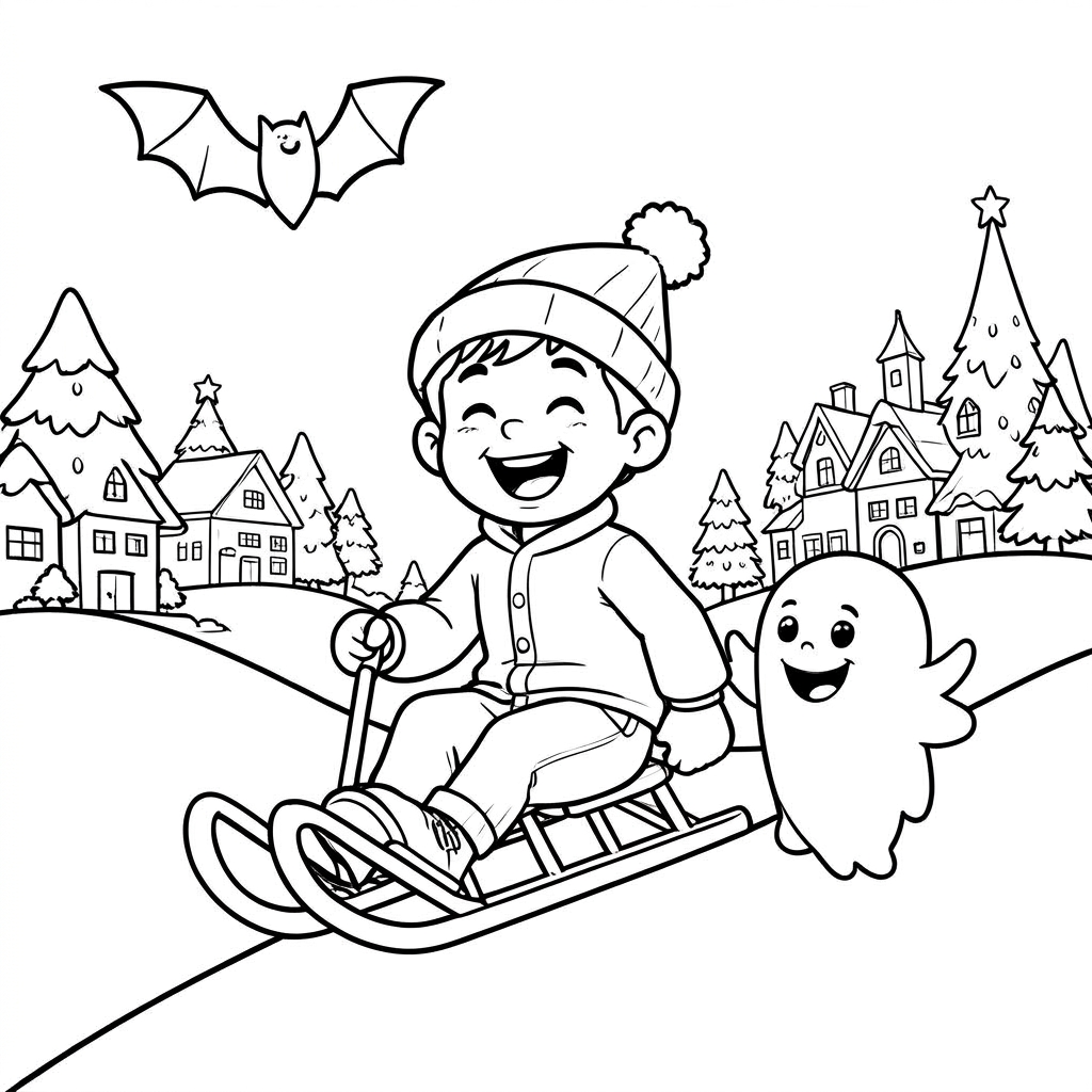 Printable coloring page of Bram, The boy who gave it all away of Timblemoon